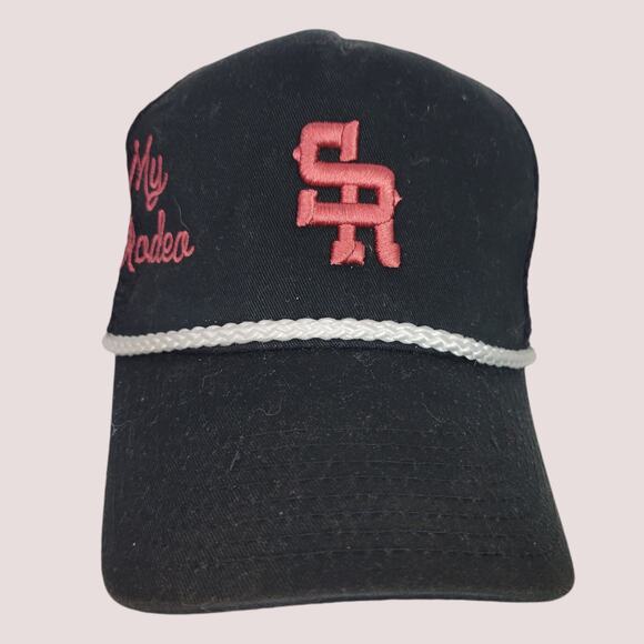 Stevenson Ranch Not My First Rodeo Snap Back Black Canvas Hat Trucker One Size - Picture 13 of 16